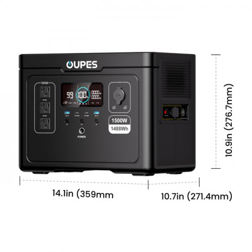 Портативная зарядная станция Oupes 1500W 1488Вт/ч S015