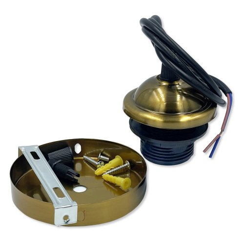 Патрон подвесной люстровый Свит-Буд Электро Е27 1м металлическая основа золото 65-30-32