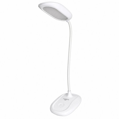 Настільна LED лампа акумуляторна Lebron L-TL-7706WH гнучка 5W 3000-6500K білий 15-13-50