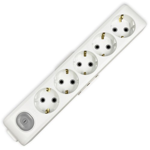 Колодка 5 гнізд із заземленням та кнопкою Viko Multi-le 90118500