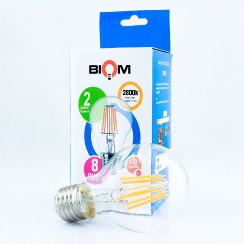 Світлодіодна лампа Biom 8W E27 3000K FL-311