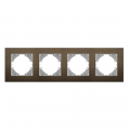 Рамка шоколадний алюміній 4 поста горизонтальна Videx Binera VF-BNFRA4H-CH