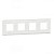 Рамка 4-постовая Schneider Unica PURE, горизонтальная, матовое стекло/белый
