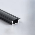 Комплект LT профиль врезной алюминиевый анодLT-1707b--08-3-Bl+  рассеиватель 7х24 черный 51223