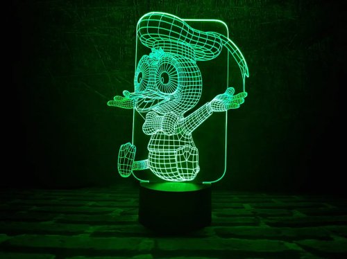 3D светильник "Утенок" с пультом+адаптер+батарейки 04-013