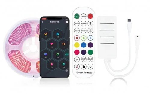 Контроллер Prolum RGB SPI RF Bluetooth 5-24V 8А (24 кнопки) 3PIN пульт 404011-S
