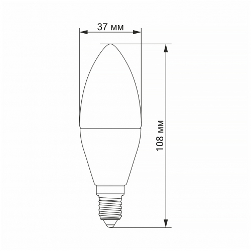 Світлодіодна LED лампа Videx C37h 6W E14 4100K VL-C37h-06144