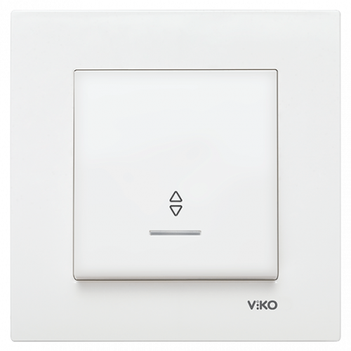Выключатель проходной с подсветкой Viko Karre белый (90960063)