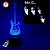 3D світильник "Гітара" з пультом+адаптер+батарейки (3ААА) 11-001