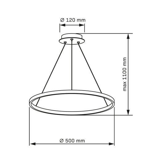 LED світильник підвісний Goldlux Lea 20W 4000K золото 329165