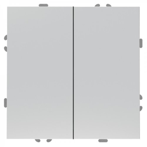 Выключатель Ardero EV112V-G Soft двухклавишный серебро 8716