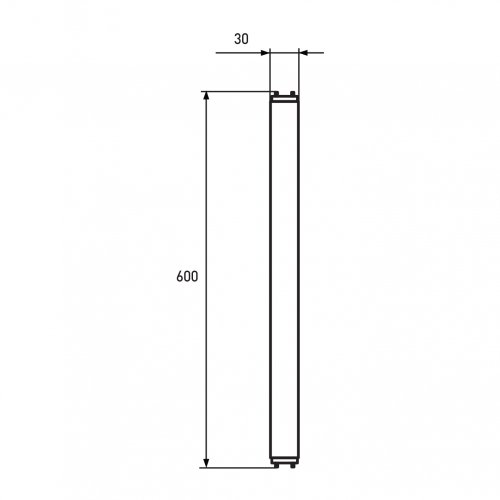 Світлодіодна лампа Eurolamp T8 9W G13 4000K з одностороннім підключенням LED-T8-9W/4000(OS)