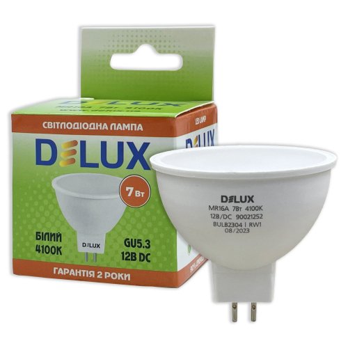 LED лампа DELUX MR16A 7W GU5.3 4100K 12V 90021252
