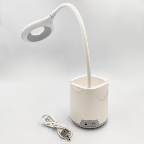 Настольная LED лампа аккумуляторная с подстаканником ElectroHouse 4W 3000 - 6000К белая EH-070W