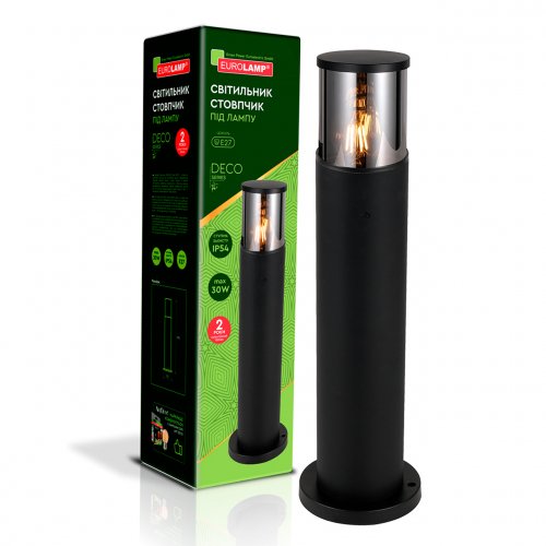 Уличный светильник Eurolamp DECO C Е27 IP54 черный CL-1xE27(DECO)C