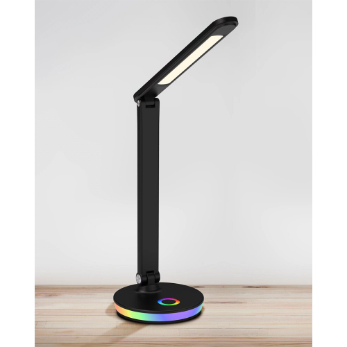 Настільна LED лампа Goldlux Neptun акумуляторна 7W 4000К+RGB IP20 USB чорний 325044