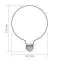 LED лампа Videx Filament G125 7W 3000K E27 VL-DG125MO