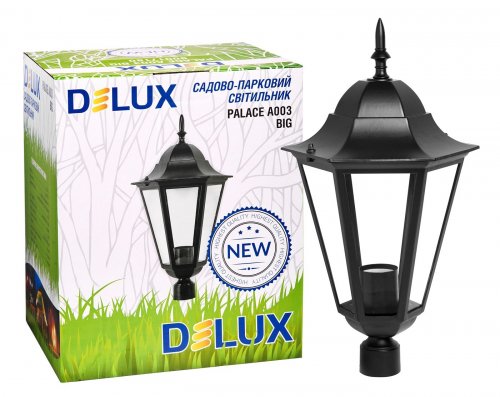Светильник садово-парковый Delux PALACE A003 Big Е27 IP44 черный 90017180