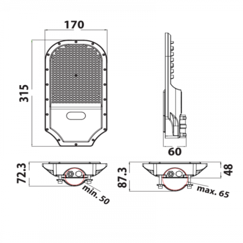 Уличный LED светильник Horoz ORLANDO PRO-50 50W 6400K 074-005-1050-020