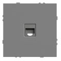 Розетка Ardero ER151PC-G Soft одинарна комп'ютерна сіра 8656 Розетка Ardero ER151PC-G Soft одинарна комп'ютерна сіра 8656