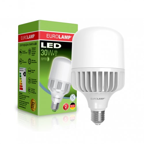 LED лампа Eurolamp 30W Е27 6500K LED-HP-30276