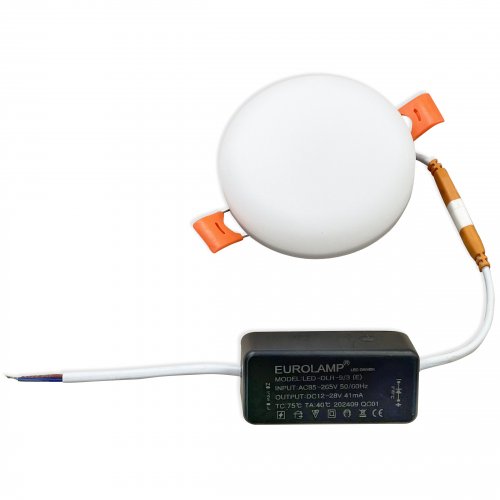 LED cветильник Eurolamp 9W 3000K круг LED-DLR-9/3(Е)
