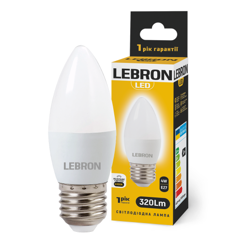 Світлодіодна LED лампа Lebron L-С37 4W Е27 4100K 11-13-42