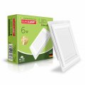 LED cветильник Eurolamp 6W 4000K квадрат LED-DLS-6/4(glass) LED cветильник Eurolamp 6W 4000K квадрат LED-DLS-6/4(glass)