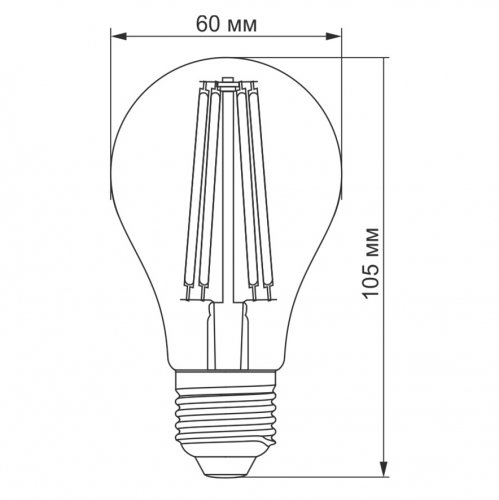 LED лампа Titanum Filament A60 7W E27 2200K бронза TLFA6007272A