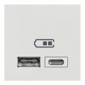 Двойная USB розетка A+C Schneider Unica New белая NU301818