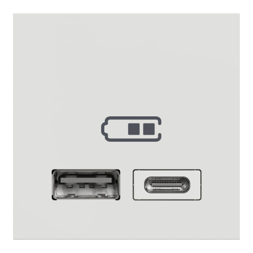 Двойная USB розетка A+C Schneider Unica New белая NU301818