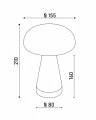 Настольная LED лампа аккумуляторная Kloodi 5W 2700K/4000K/6500K IP20 золото TA-5V MUS CCT GD