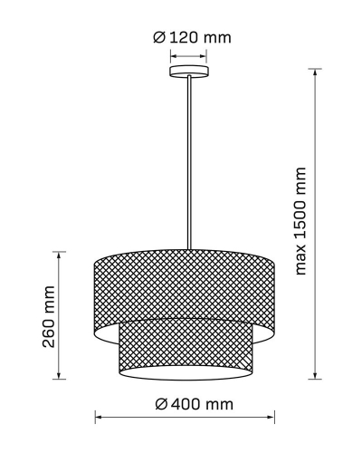 Підвісний світильник Goldlux Takara E27 бежевий 330529