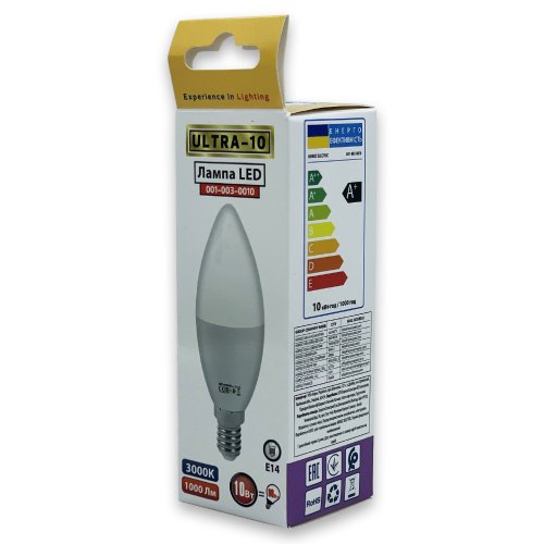LED лампа Horoz свеча ULTRA-10 10W E27 3000K 001-003-0010-050