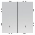 Выключатель Ardero EV112L-S Soft двухклавишный с подсветкой серебро 8721