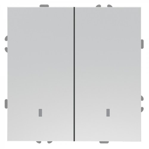 Выключатель Ardero EV112L-S Soft двухклавишный с подсветкой серебро 8721