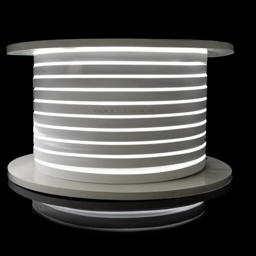Світлодіодний неон Prolum SF SMD2835 8x16 120шт/м 10W/м IP68 12V білий 120014
