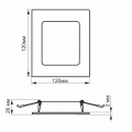 Точковий LED світильник Videx Back 6W 5000K вбудований квадратний VL-DLBS-065