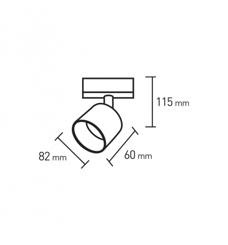 Светильник трековый Eurolamp под лампу GX53 IP20 белый LHT-GX53(white)