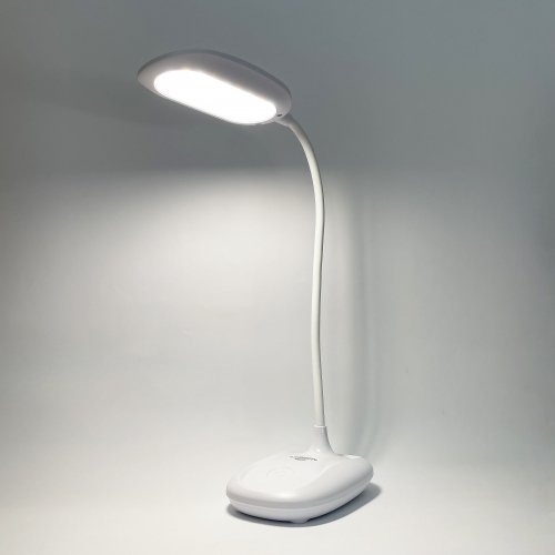 Настільна LED лампа акумуляторна Lebron L-TL-7706WH гнучка 5W 3000-6500K білий 15-13-50
