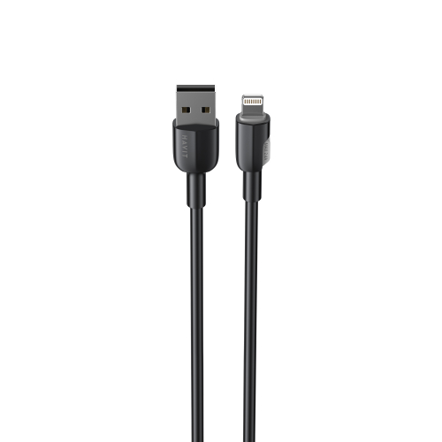 Кабель з'єднувальний зарядний HAVIT USB - Lightning 2.4A 1м силіконовий Black HV-CB306C