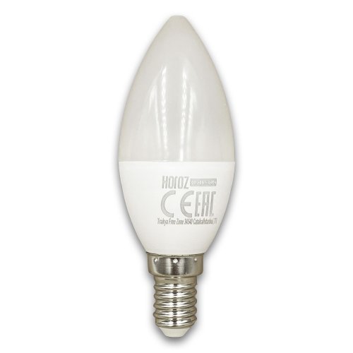 Світлодіодна LED лампа Horoz свічка ULTRA-6 6W E14 6400K 001-003-0006-011