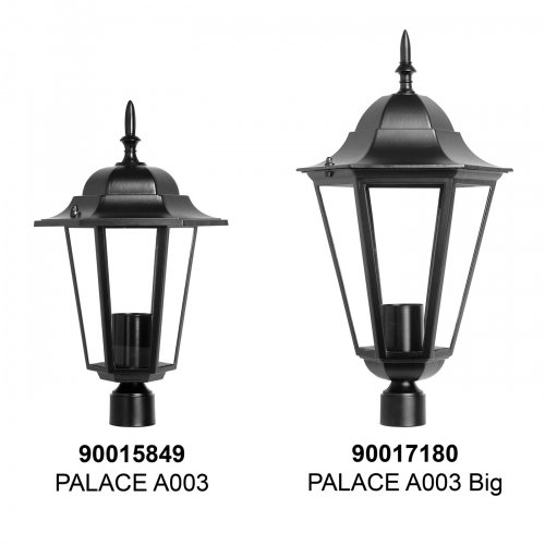 Светильник садово-парковый Delux PALACE A003 Big Е27 IP44 черный 90017180