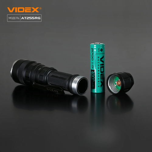 Портативный тактический светодиодный аккумуляторный фонарик Videx VLF-AT255RG 2000Lm 5000K IP68 