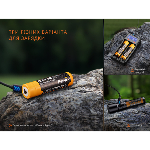Аккумулятор Fenix Li-Ion 18650 3400mAh Type-C ARB-L18-3400U-V30