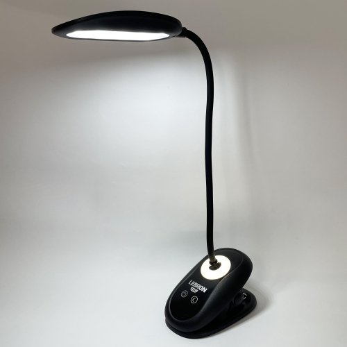 Настільна LED лампа акумуляторна Lebron L-TL-7506BL гнучка 5W 3000-6500K чорний 15-13-53