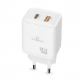 Сетевое зарядное устройство Titanum CH45AC 45W USB-A+USB-C TA-CH45AC-W