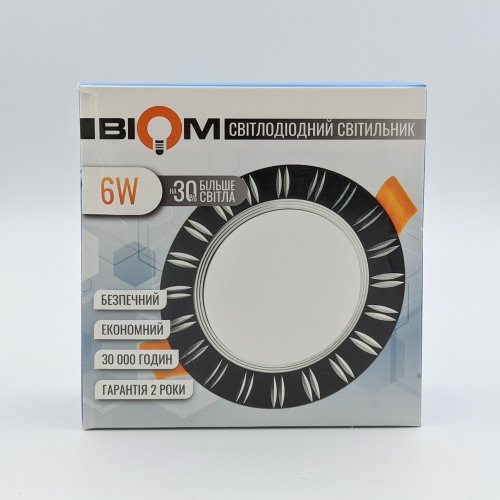Точковий LED світильник Biom 6W 5000К коло CB-DFR-6B 19672
