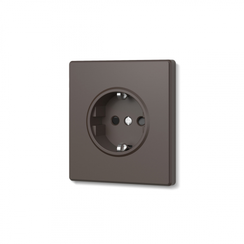 Розетка Videx Nota одинарная с заземлением мокко VF-NT-SK1G-BR