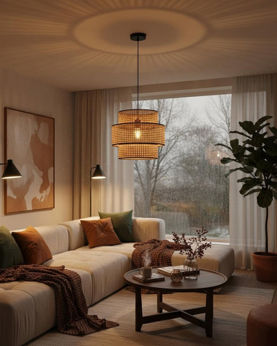 Підвісний світильник Goldlux Takara E27 бежевий 330536